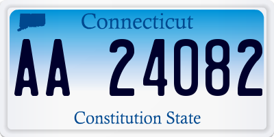 CT license plate AA24082