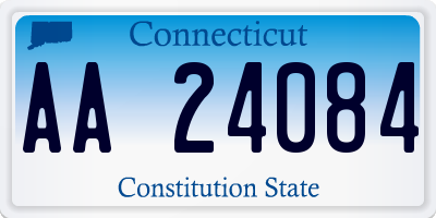 CT license plate AA24084