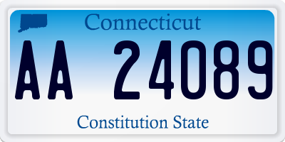 CT license plate AA24089