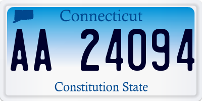 CT license plate AA24094