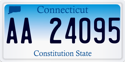 CT license plate AA24095