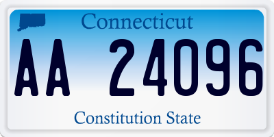 CT license plate AA24096