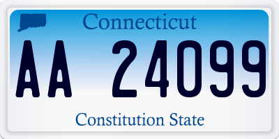 CT license plate AA24099