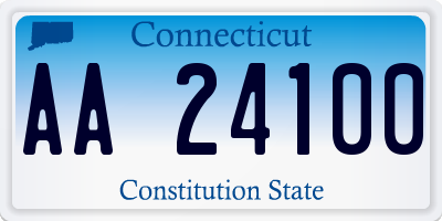 CT license plate AA24100