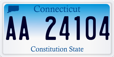 CT license plate AA24104