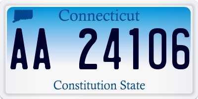 CT license plate AA24106