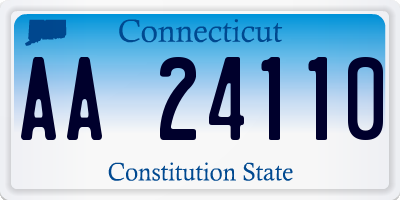 CT license plate AA24110