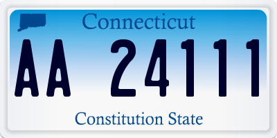 CT license plate AA24111