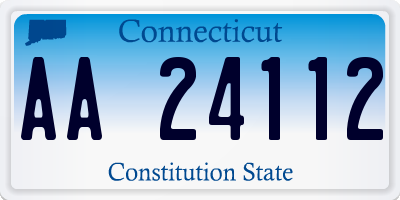 CT license plate AA24112