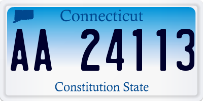 CT license plate AA24113