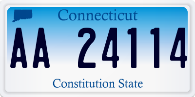 CT license plate AA24114