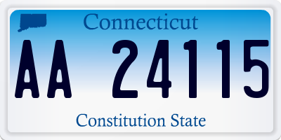 CT license plate AA24115