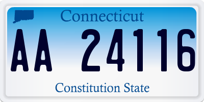 CT license plate AA24116