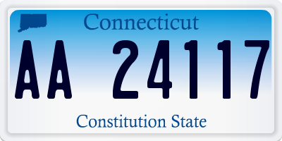 CT license plate AA24117