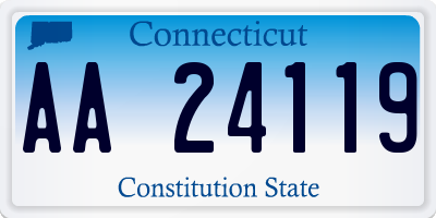 CT license plate AA24119