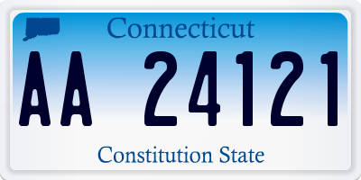CT license plate AA24121