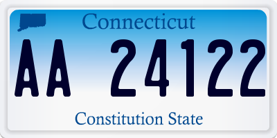 CT license plate AA24122