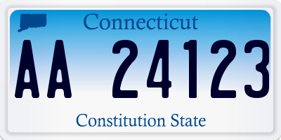 CT license plate AA24123