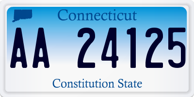 CT license plate AA24125