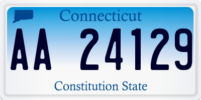 CT license plate AA24129