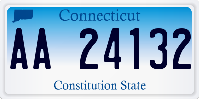 CT license plate AA24132