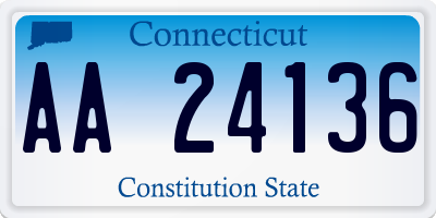 CT license plate AA24136