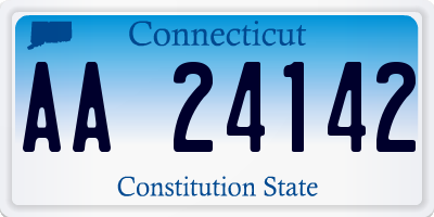 CT license plate AA24142