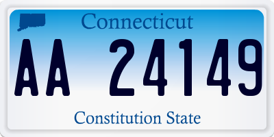 CT license plate AA24149