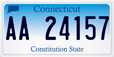 CT license plate AA24157