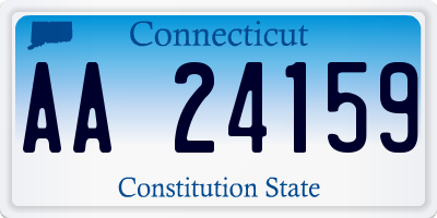 CT license plate AA24159