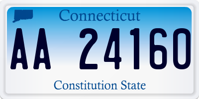 CT license plate AA24160