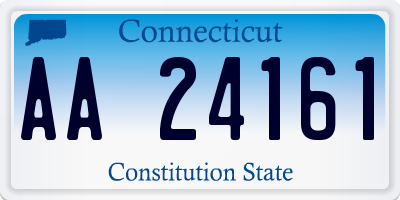 CT license plate AA24161