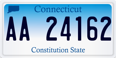 CT license plate AA24162