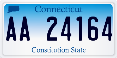 CT license plate AA24164