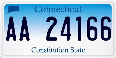 CT license plate AA24166