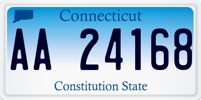 CT license plate AA24168