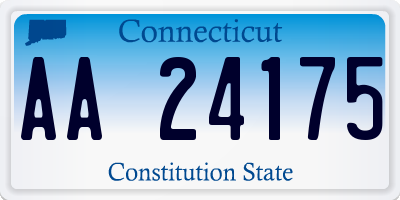 CT license plate AA24175