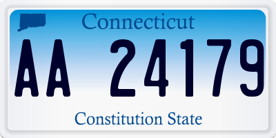 CT license plate AA24179