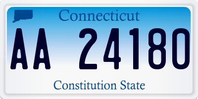 CT license plate AA24180