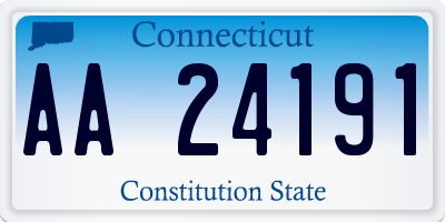 CT license plate AA24191