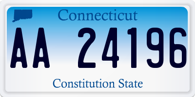 CT license plate AA24196