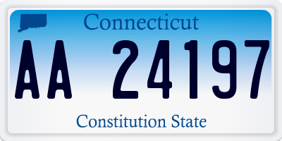 CT license plate AA24197