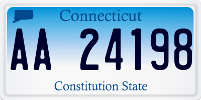 CT license plate AA24198