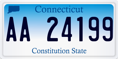 CT license plate AA24199