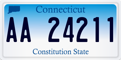 CT license plate AA24211