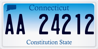 CT license plate AA24212