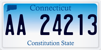 CT license plate AA24213