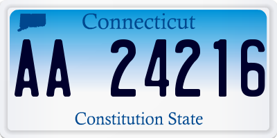 CT license plate AA24216