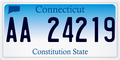 CT license plate AA24219