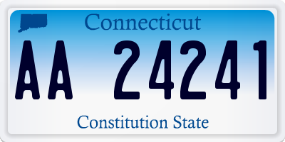 CT license plate AA24241